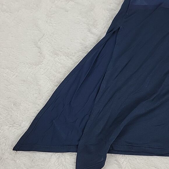 NIKE Dri-Fit‎ Tank Top Women's XS Navy Side Tie Asymmetrical - Picture 6 of 6